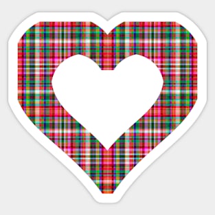 A hole in my Heart for you in tartan Sticker